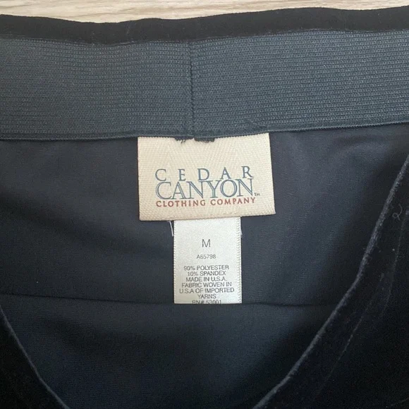 Cedar Canyon Clothing Company Womens M Black Velvet Maxi Skirt. - Picture 3 of 5